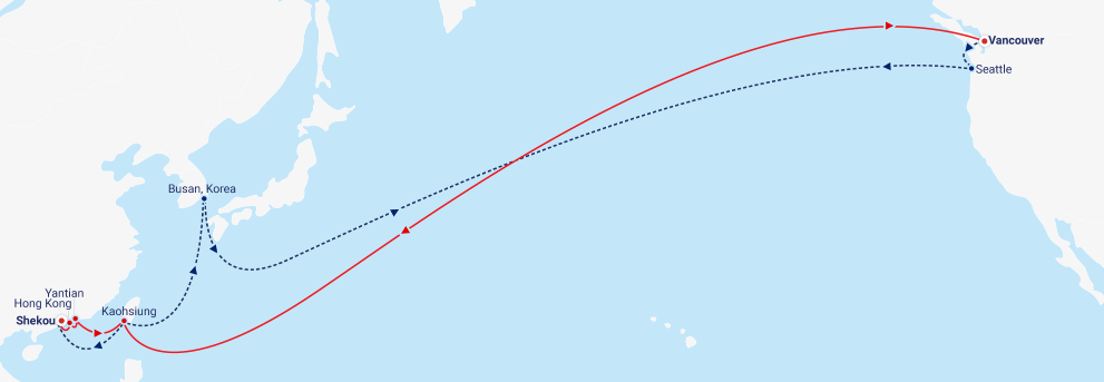 从亚洲中国运往加拿大